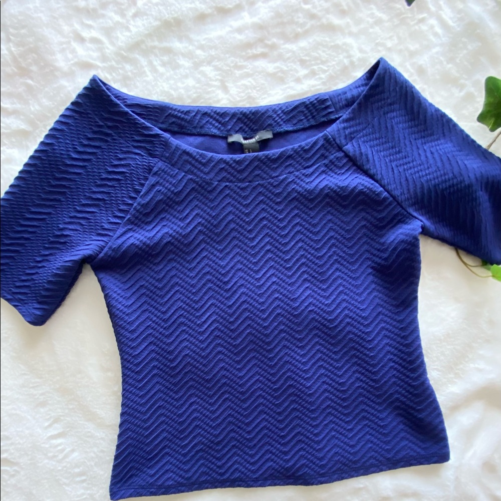 Half sleeve ribbed top